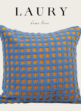 『荷包蛋  蓝色』抱枕沙发客厅靠枕靠背卧室床上靠垫抱枕套不含芯