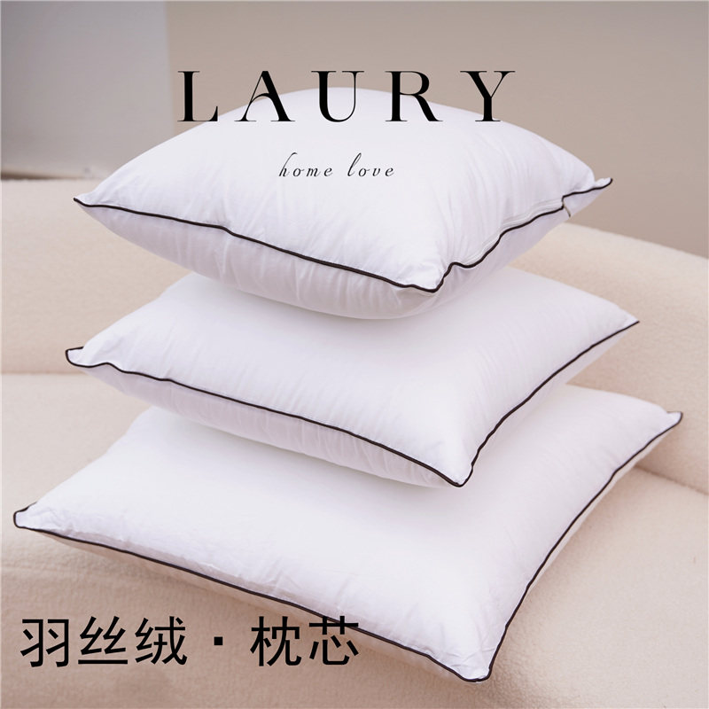 羽丝绒抱枕芯内胆 厂家批发45 50 55 60酒店沙发腰靠背枕靠垫芯图片