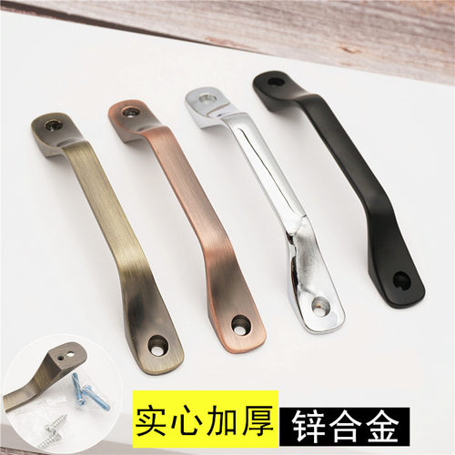 明装拉手现代简约复古衣柜门免打孔门把手手柄抽屉衣柜拉手