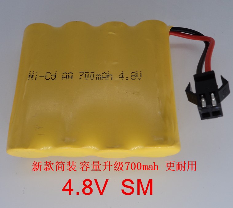 4.8v 700mAh M型 镍镉电池组AA5号充电电池遥控电动玩具 sm 接口