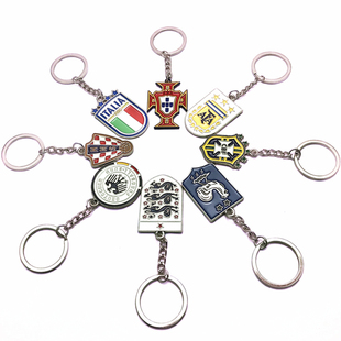阿根廷梅西葡萄牙C罗法国德国队世界杯钥匙扣链足球书包挂件礼物