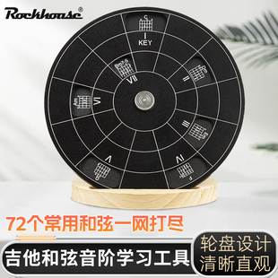 ROCKHOUSE吉他和弦盘吉他和弦图表神器五度圈和弦指法吉他音阶盘