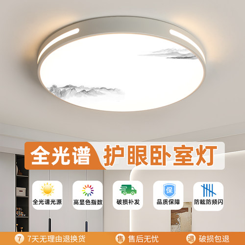 现代简约LED吸顶灯 主卧室灯具2025新款 全光谱护眼吸顶灯 中山LE