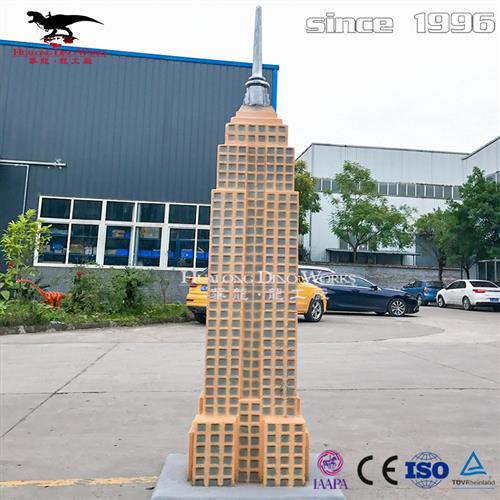 源头厂家建筑物玻璃钢微缩景观帝国大厦模型蛇年新春美陈引流摆件