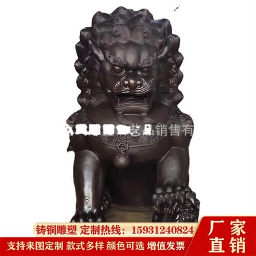 纯铜狮子制作大型黄铜紫铜狮子米米高银行酒店门口铸铜汇丰狮子