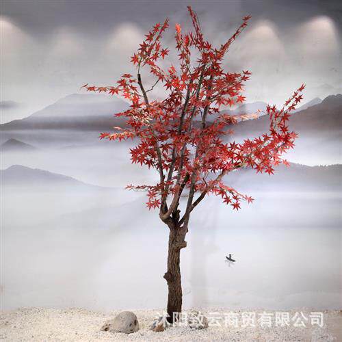 仿真红枫树供应景观装饰酒店婚庆北欧人造枫叶树摆放秋枫树假树