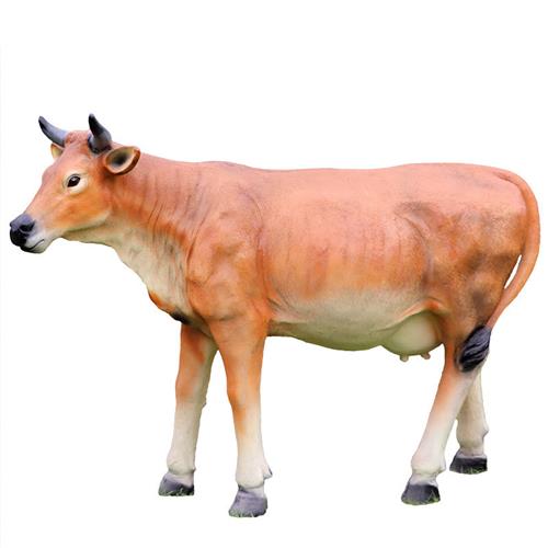 仿真黄牛玻璃钢雕塑户外景区农场牧场庭院餐馆装饰摆件动物小品