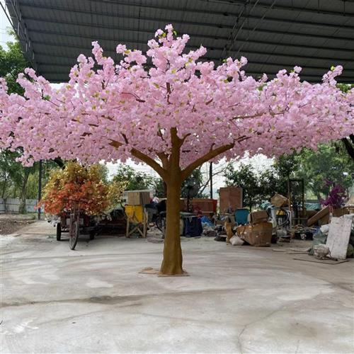 厂家供应高度仿真树枝塑料树枝装饰桃花商场景区室内树木造型品