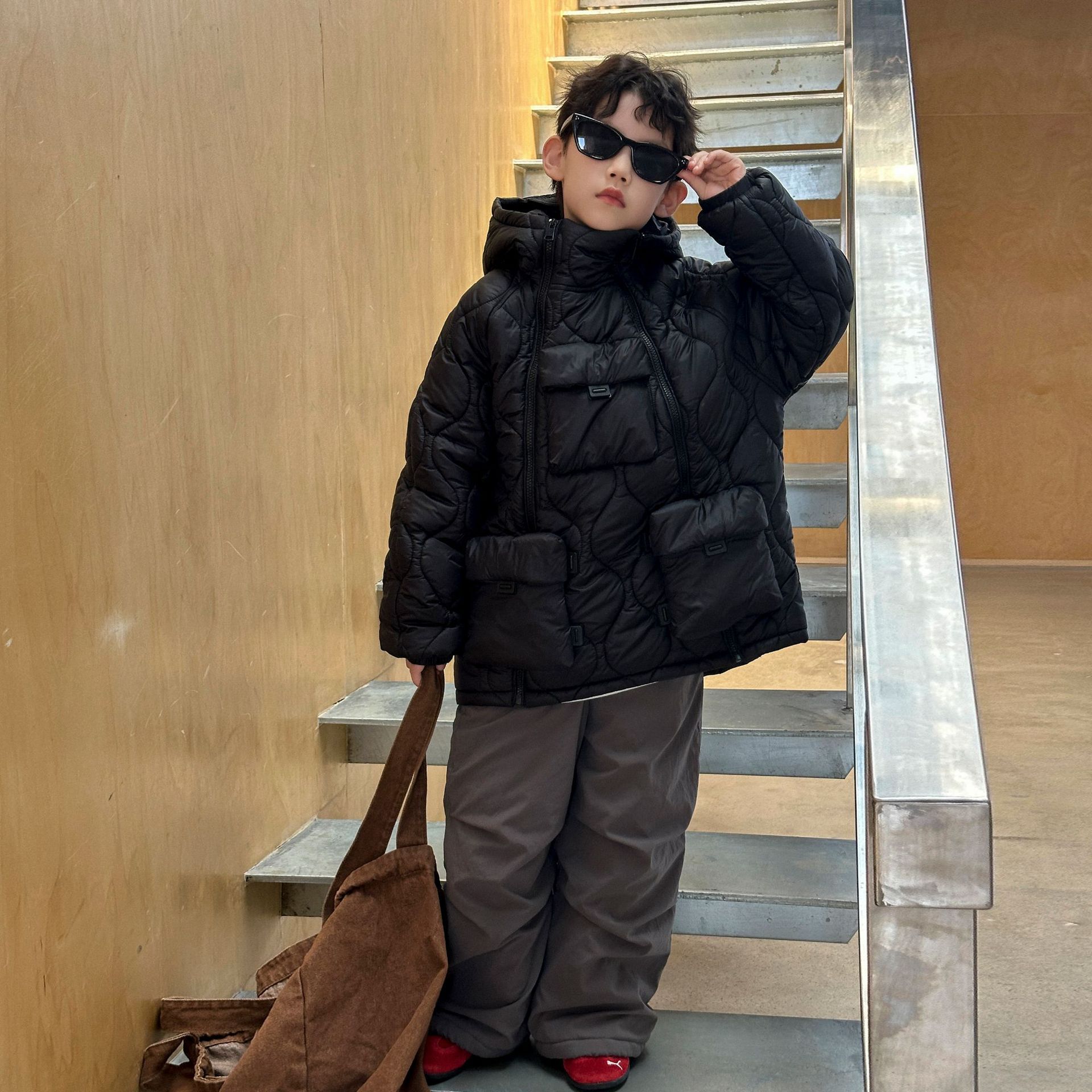 男童冬款棉服加厚保暖棉衣外套冬季新款儿童面包服连帽童装夹克棉