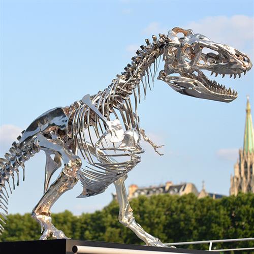 :手办大型仿真恐龙骨架骨骼博物馆美陈玻璃钢雕塑摆件厂家