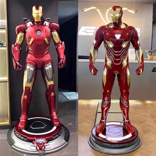 漫威钢铁侠大摆件网红反浩克装甲玻璃钢雕塑商场影院客厅装饰落地