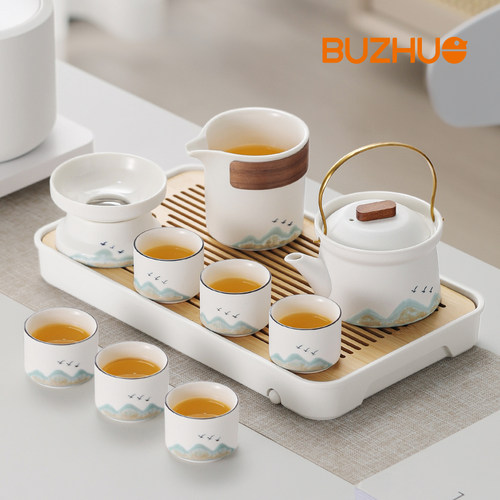 茶具套组2025新款家用中式陶瓷茶壶茶杯小全套功夫泡茶办公室轻奢
