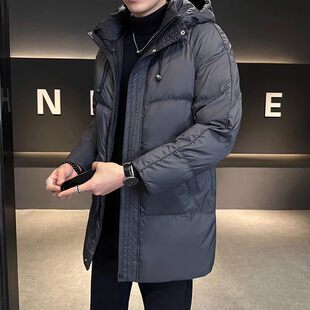 2025新款中长款羽绒服男冬季潮牌国标白鸭绒外套青年高端休闲冬装