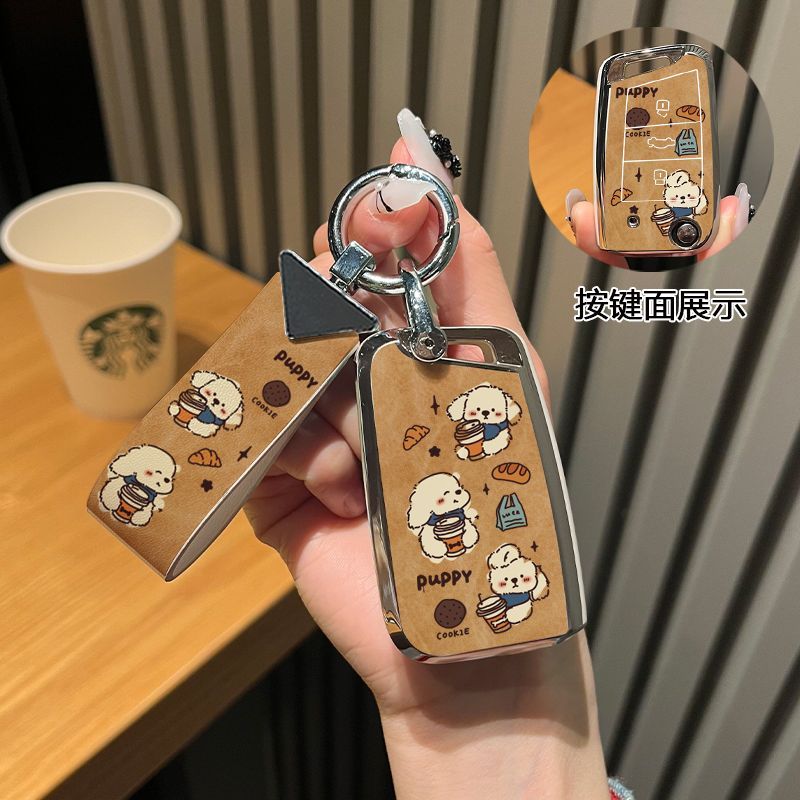 【双面设计】大众速腾钥匙套Polo车宝来迈腾高尔夫途观L探歌车帕