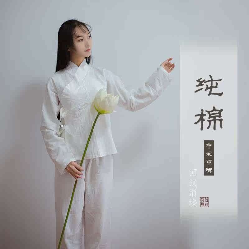 道定汉服古装白色夏款春夏秋水古典盘扣夹克中山装可爱红丝带少女|ruв категории Женская одежда, костюм/национальная одежда/театр костюм, национальная одежда/этап погрузки - от Buy2taobao.com для оказания профессиональной услуги покупки агента Taobao