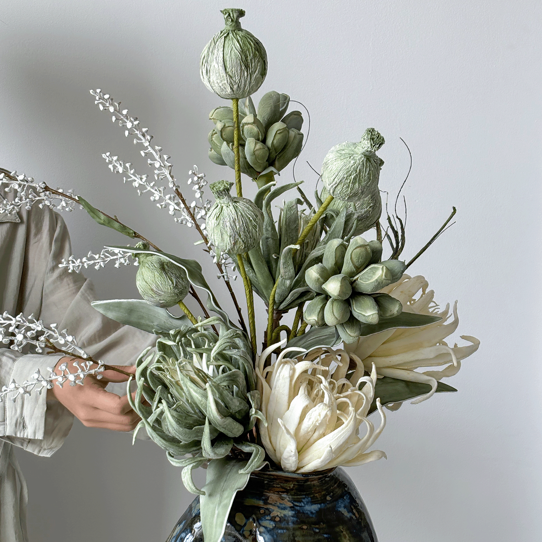 大型仿真花泡沫花设计师果实现代简约花束套装样板房别墅软装套餐