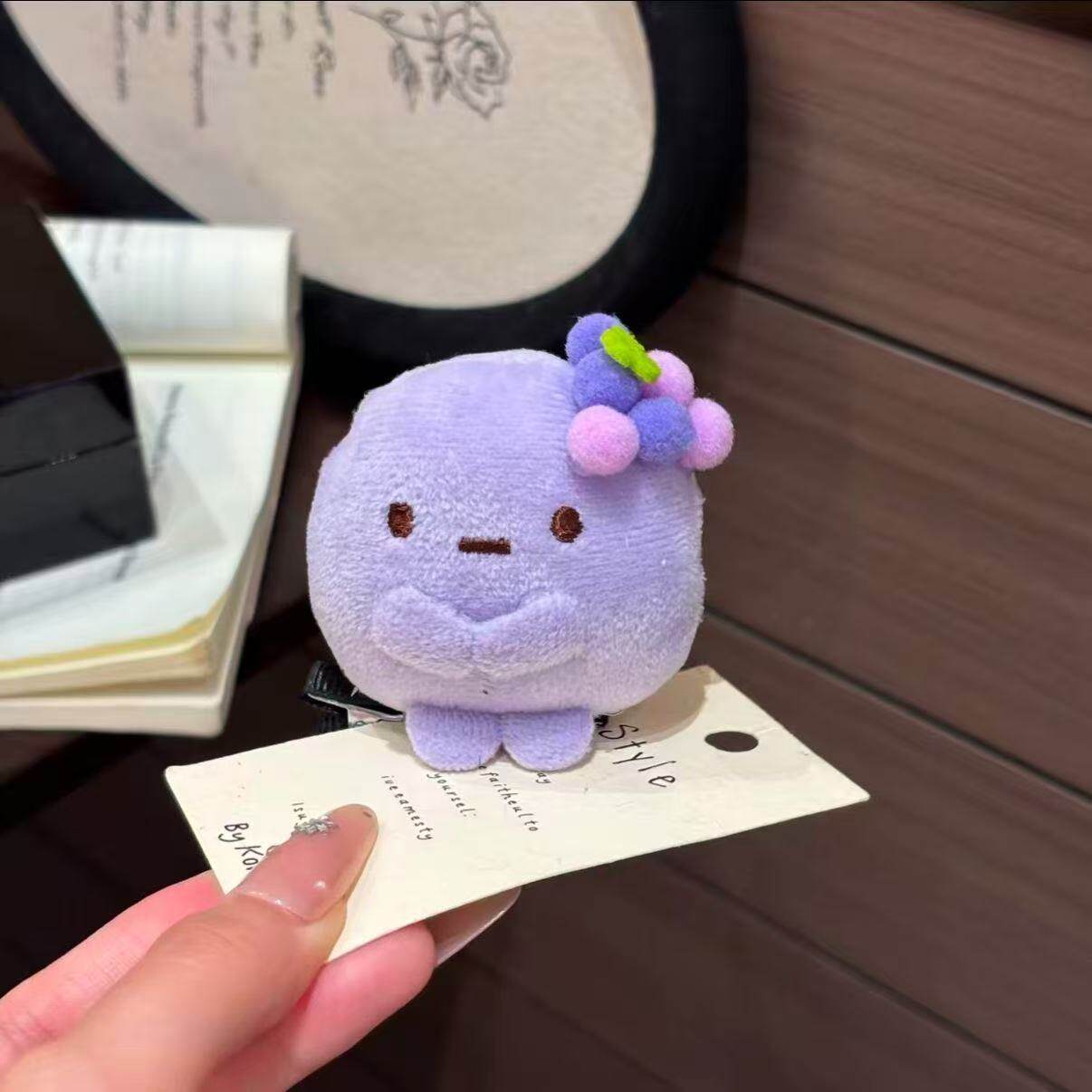 角落生物发卡水果圆子手玉粉圆蓝硬脸毛绒公仔