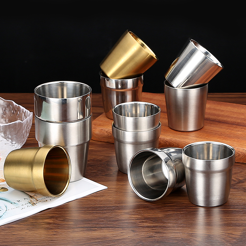 饮料韩式风双层餐厅饭店啤酒杯