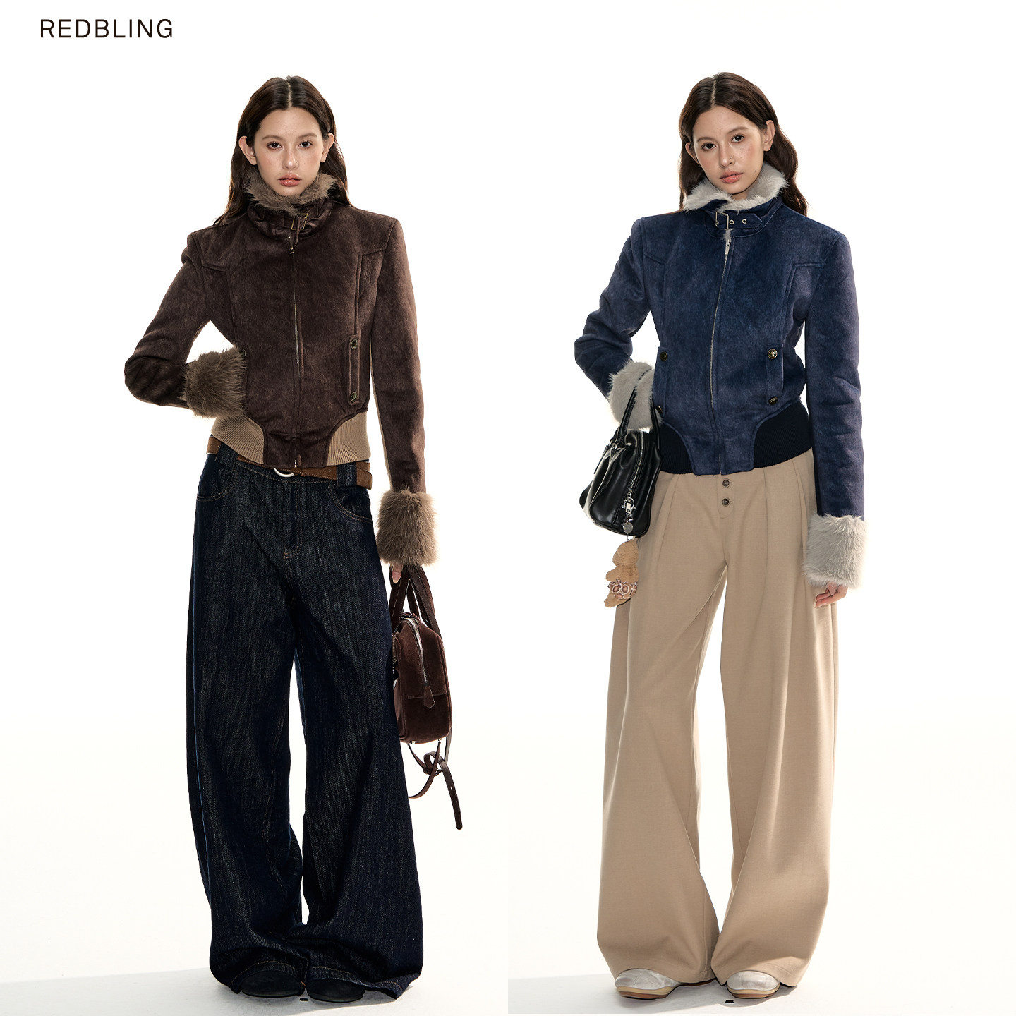 RedBling原创设计麂皮夹棉加厚保暖外套冬季新款短款收腰夹克棉衣,女装/女士精品,短外套,淘宝优惠券,粉丝福利购,淘宝优惠卷