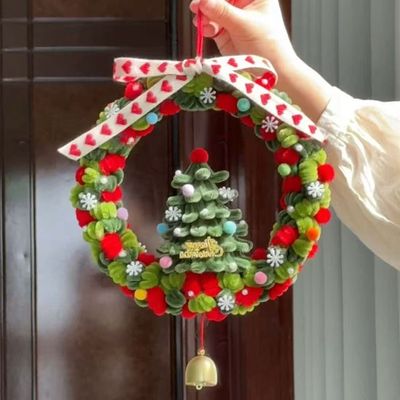 扭扭棒圣诞树花环挂件diy材料包自制圣诞挂件成品送女友朋友礼物