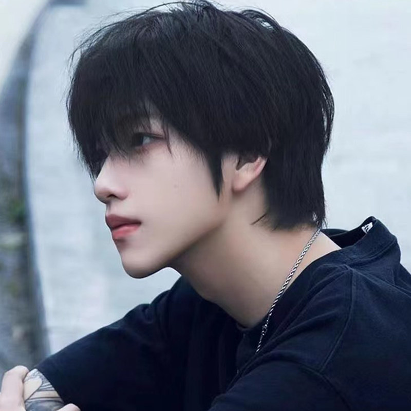 假发男生短发全头套式韩版帅气日常微分碎盖短发男士仿真假发套