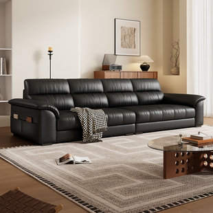 岚瑟琳真皮沙发头层牛皮客厅简约现代大小户型2026新款高级感直排