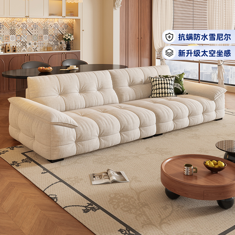 岚瑟琳复古客厅雪尼尔绒布艺沙发