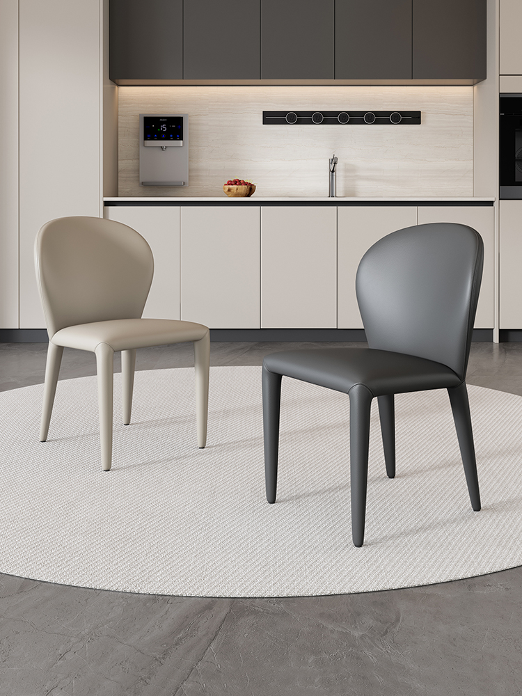 岚瑟琳意式简约现代小户型客厅椅子轻奢高级家用餐椅黑色餐桌椅