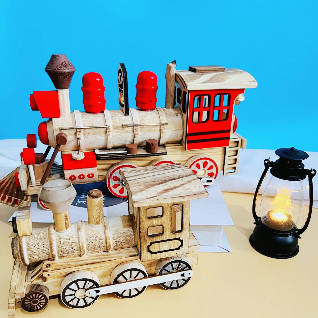 木质复古玩具蒸汽火车头彩色蒸汽火车三节火车拍照道具景区摆件,玩具/童车/益智/积木/模型,坦克/军事战车,淘宝优惠券,粉丝福利购,淘宝优惠卷