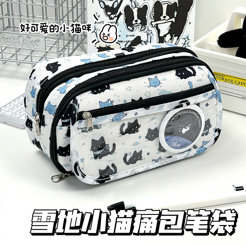 雪地小猫痛包笔袋女小学