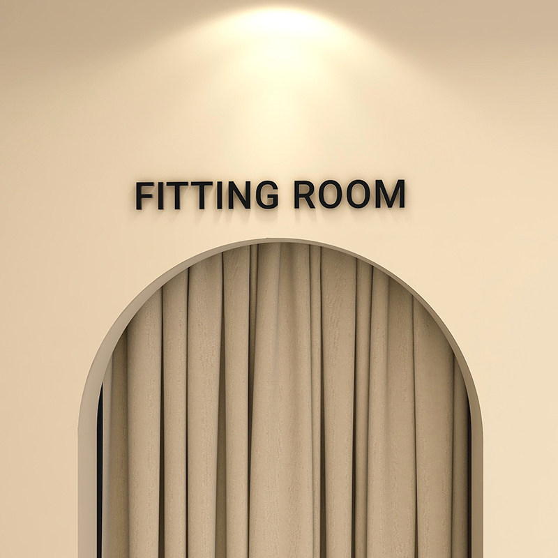 试衣间FITTING ROOM亚克力字服装店装饰指示门牌标识牌英文字母贴怎么样,好用不?