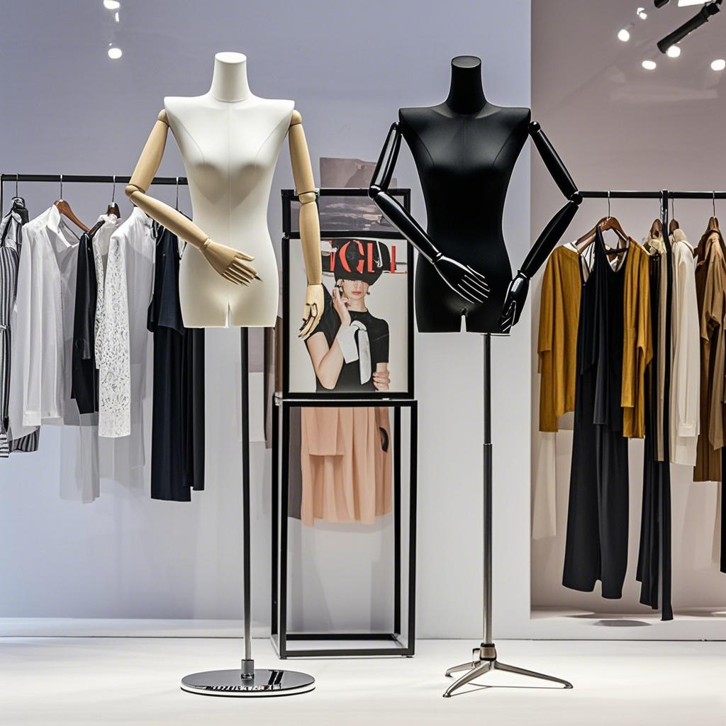 韩版服装店大平肩模特道具女半身人台橱窗展示架全身假人体模特架