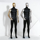 高档哑黑男模特道具全身展示架男装 店橱窗假人仿真拍照模特架 服装