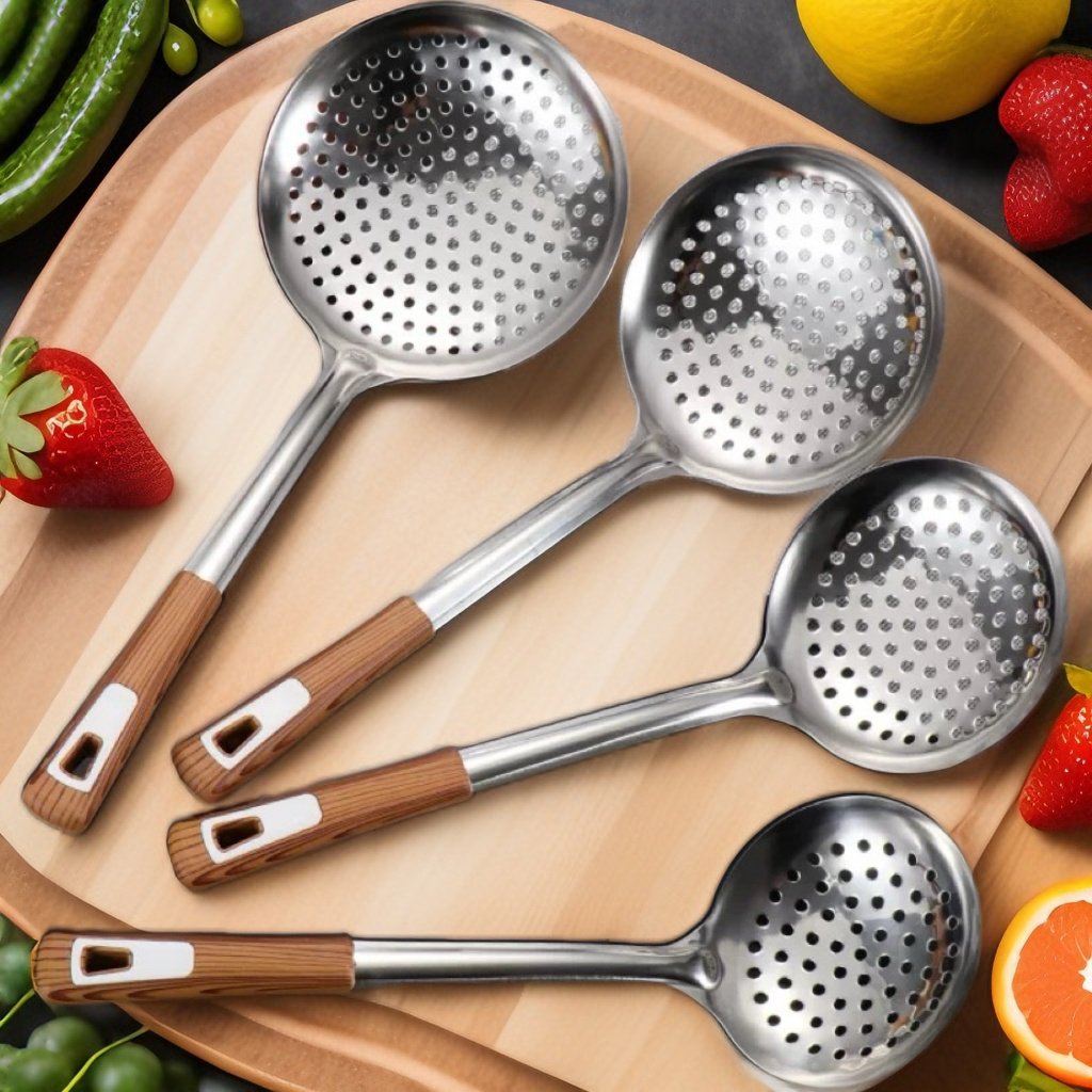 加厚不锈钢漏勺家用厨房用具捞饺子面条的漏勺沥水隔油