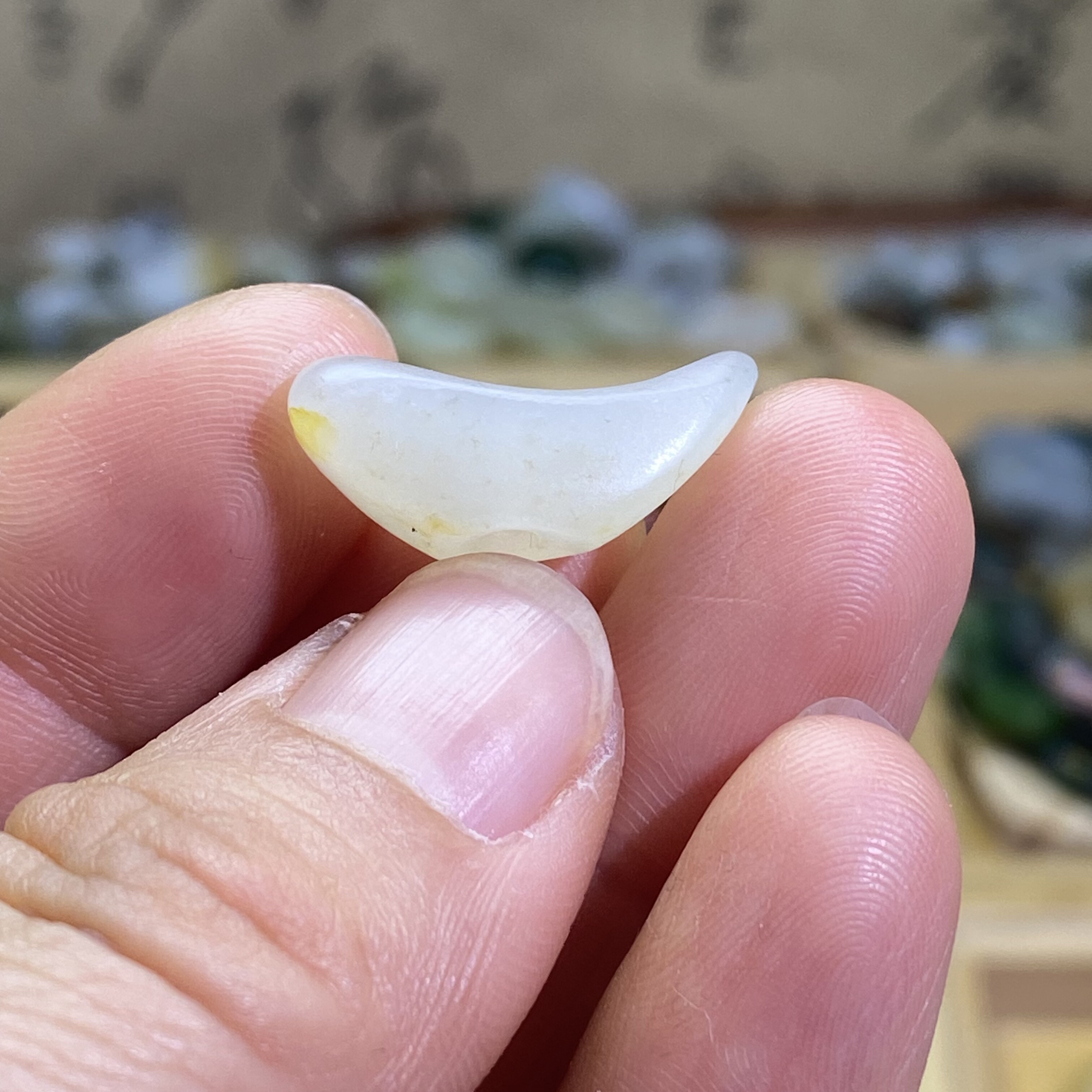 和田玉白玉籽料洒金皮小元宝配饰老光工艺复古风手编绳项链挂饰