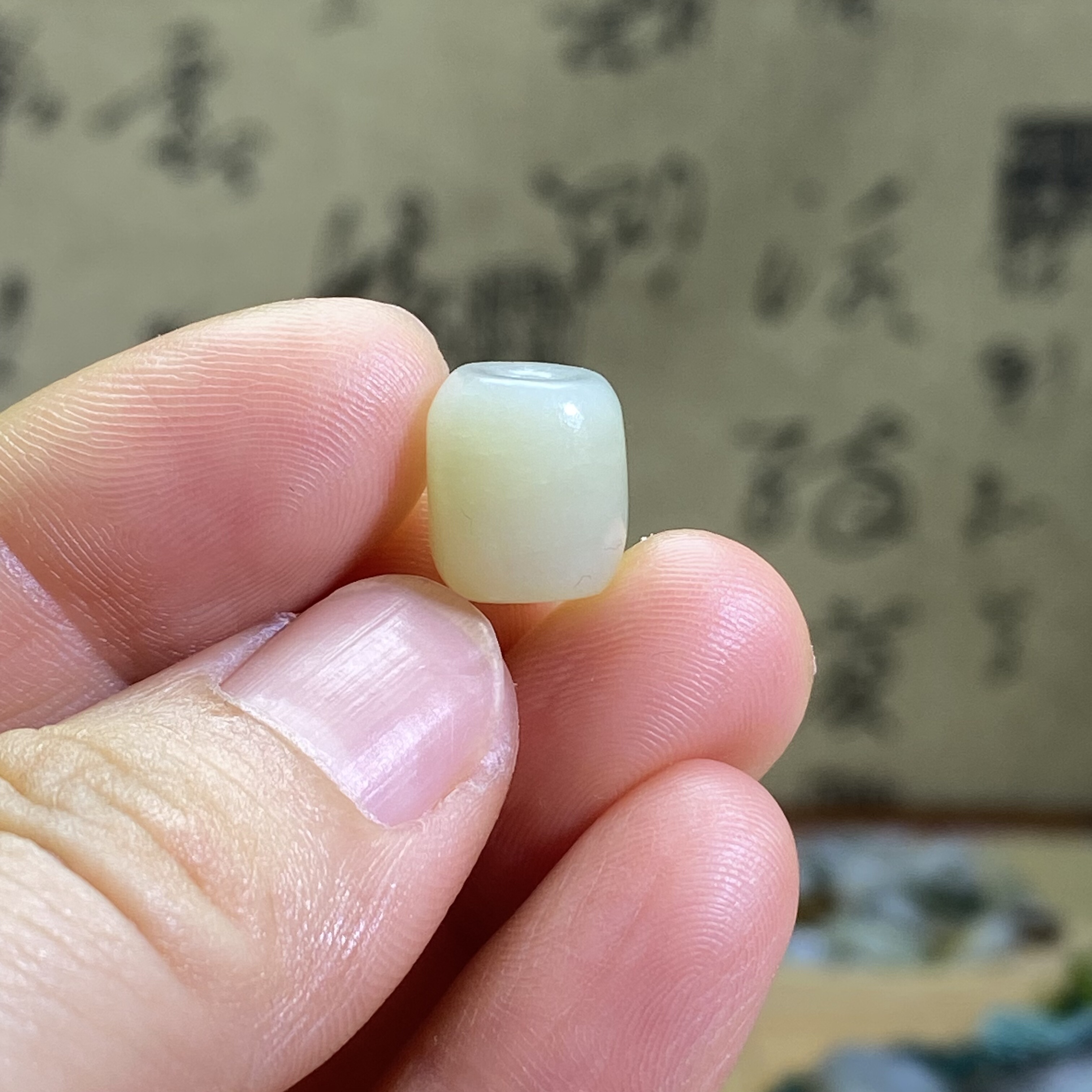 和田玉白玉籽料随型小珠子配饰老光工艺复古风手编绳手串多宝配珠