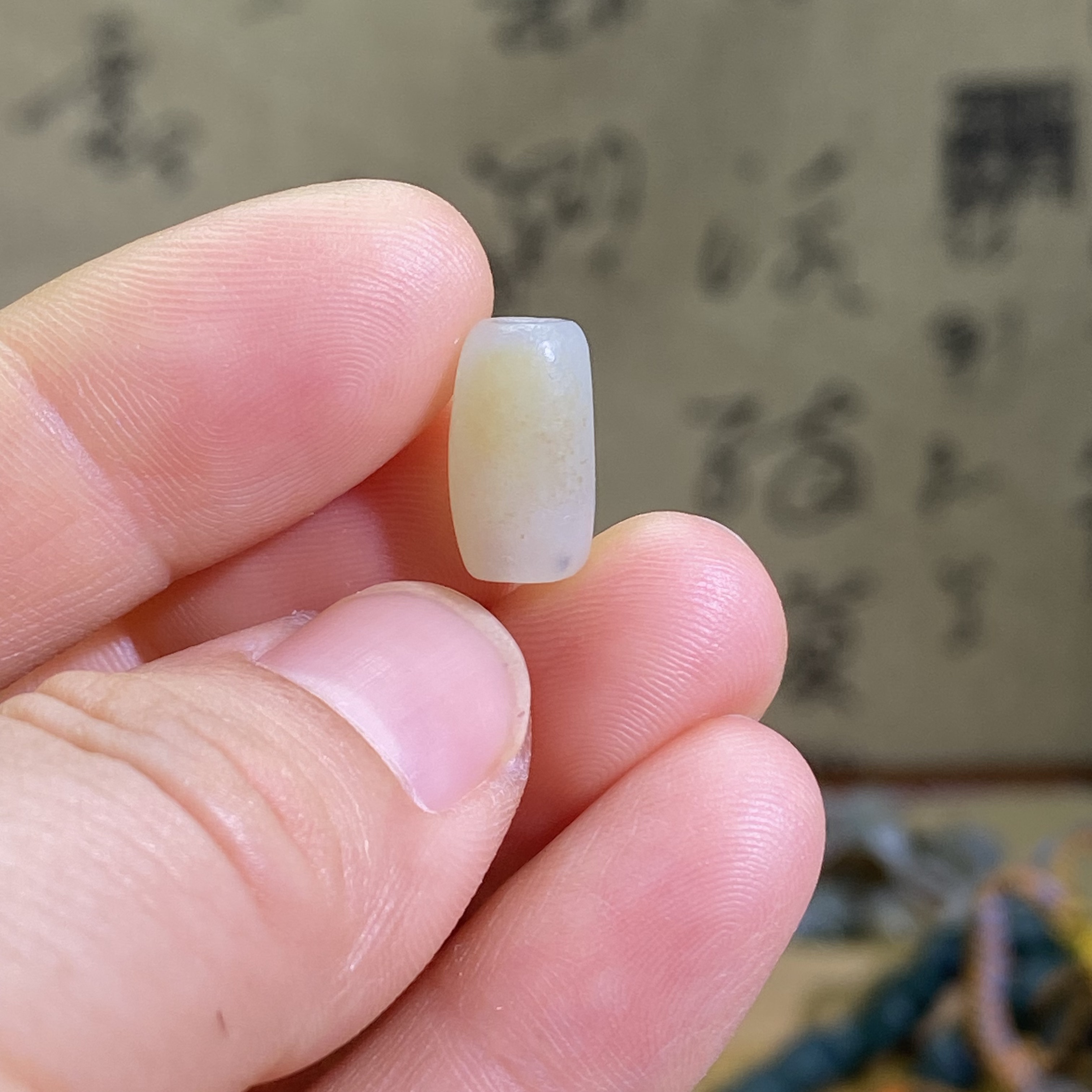 和田玉糖白玉随型小珠子配饰老光工艺古风藏式多宝手串手链配珠