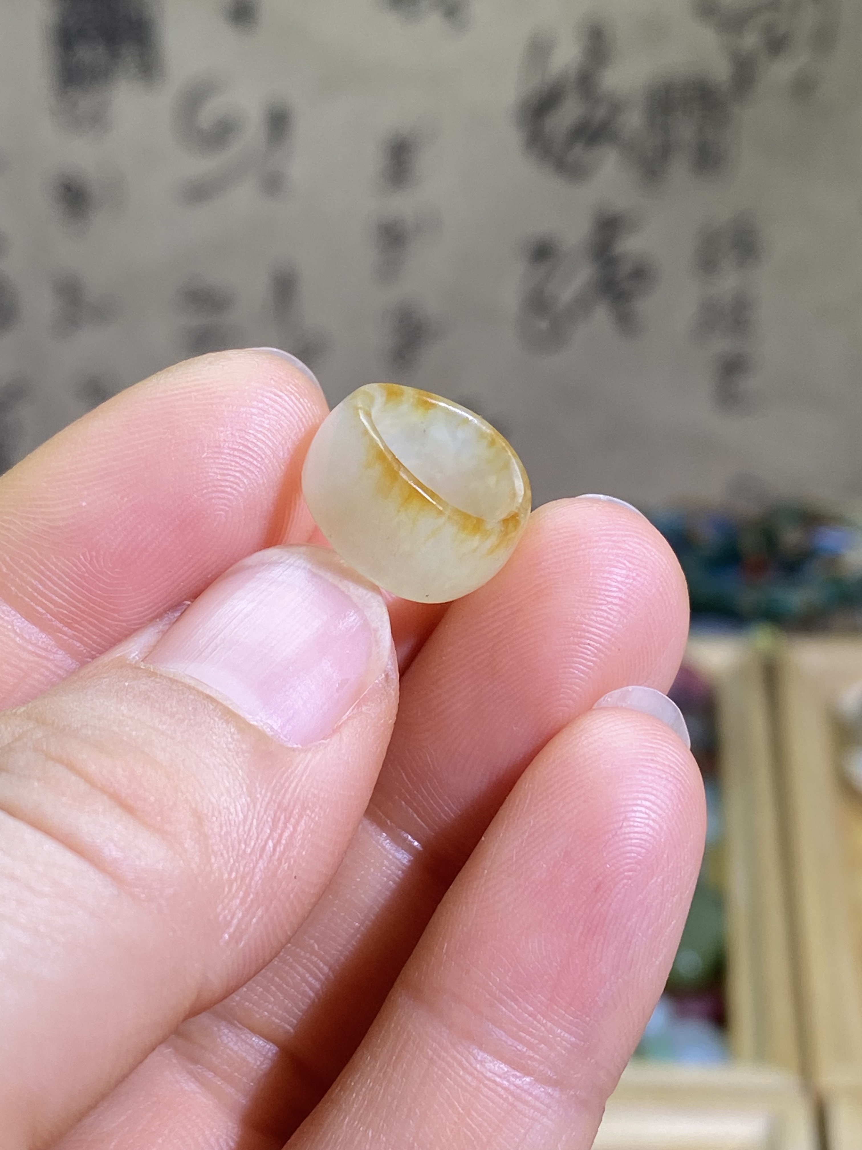 和田玉籽料洒金皮满皮卡10随型跑环国风复古文玩珠串锁骨链跑圈
