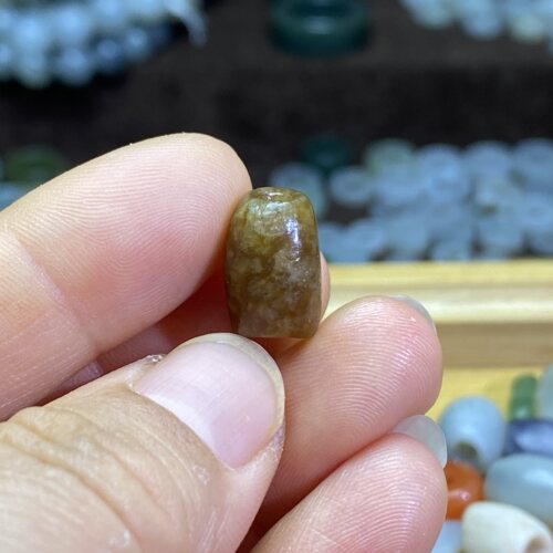 和田玉糖玉随型小珠子配饰老光工艺古风手编绳手链多宝配珠