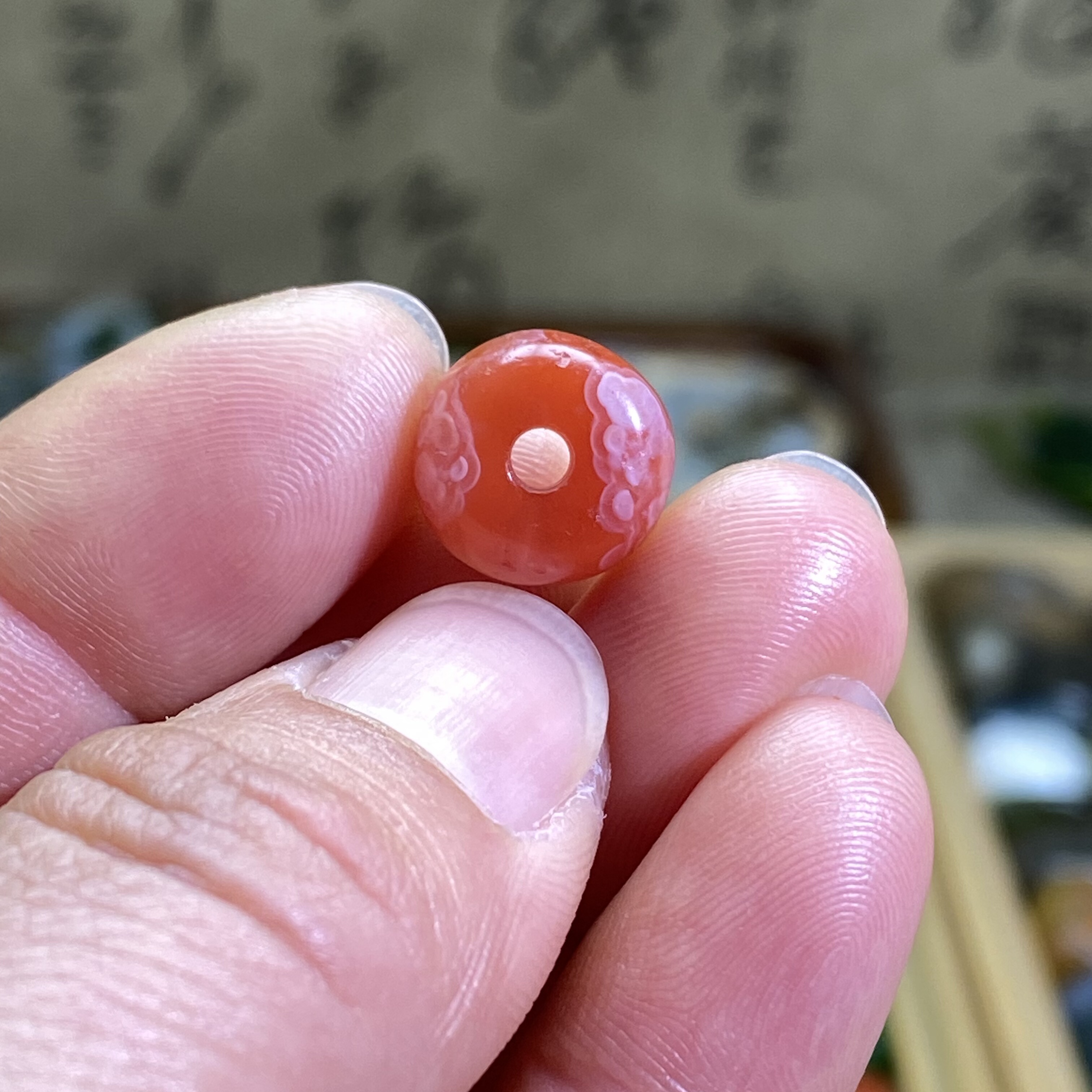 南红玛瑙柿子红随型圆扣子配饰复古风手编绳手链手串多宝配珠,珠宝/钻石/翡翠,DIY配件,淘宝优惠券,粉丝福利购,淘宝优惠卷