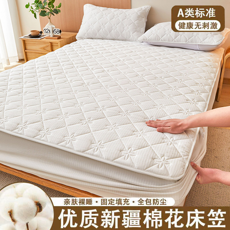 定制新疆棉夹棉床笠1*1.2*1.3*1.4*1.5*1.6*1.8*1.9*2m床垫保护套