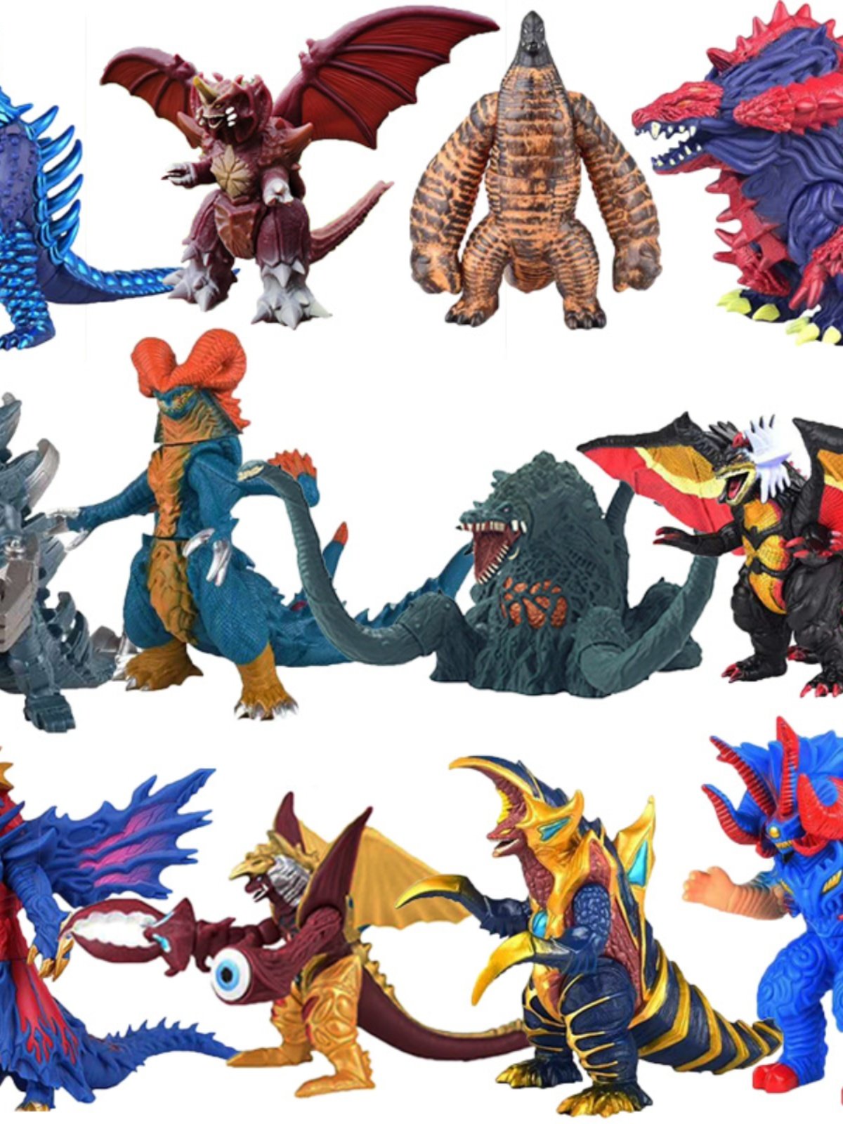 大号怪兽软胶玩偶持剑迪玛伽鲁格赛特赛格古哥斯拉五帝王佐格玩具