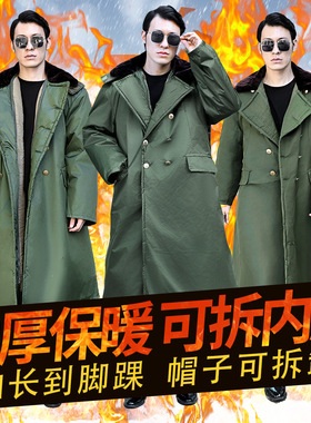 新款寒冬御寒保暖绿色毛绒大衣  户外作业棉质上衣  支持现货