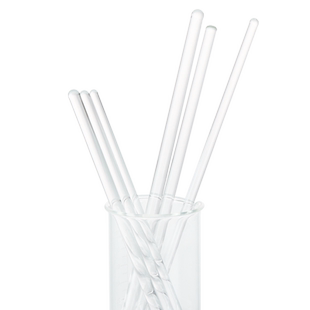 实验室玻璃搅拌棒耐高温高硼硅实心玻璃棒导流棒耐腐蚀圆头透明引流棒长 20/30/40cm 直径6-8mm 手持搅拌棒