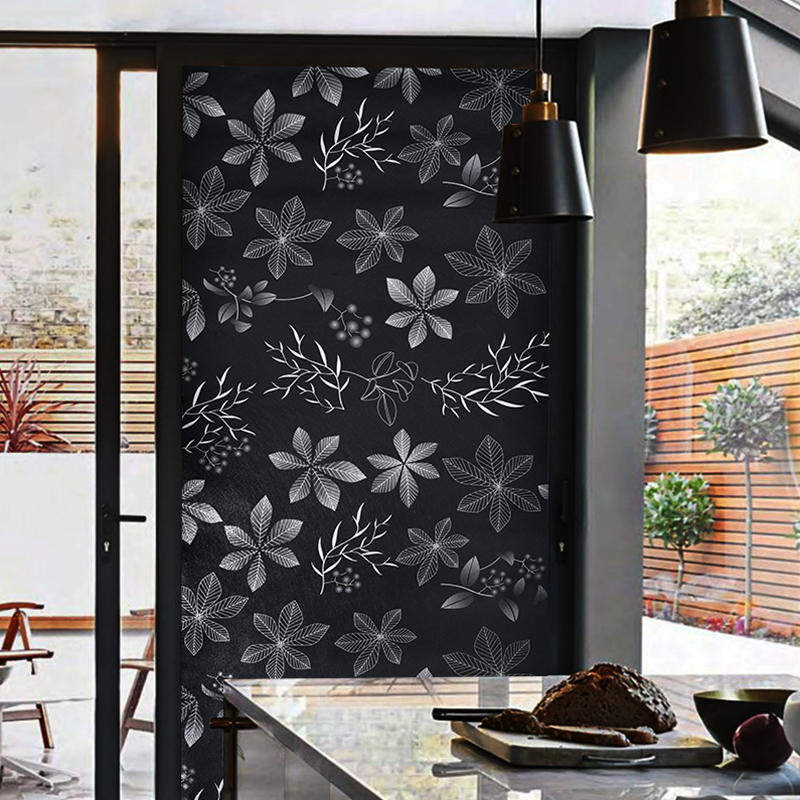 玻璃门遮阳穿户玻璃贴全遮光贴纸防晒贴膜房间黑不透家庭窗纸卧室