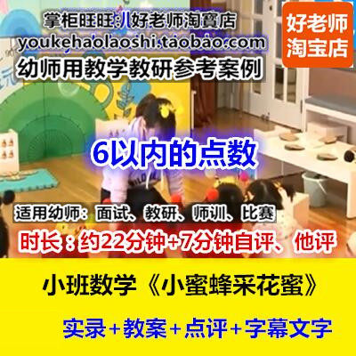 好老师幼儿园幼师教研优质公开课小班数学《小蜜蜂采花蜜》