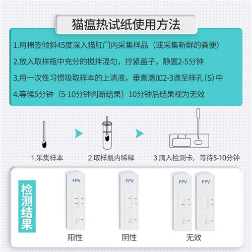 猫瘟试纸猫咪家用试纸检测套餐猫杯装传腹冠状检测卡猫鼻支试纸