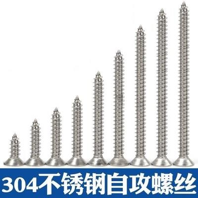 木工螺丝钉自攻螺钉304不锈钢4号自贡长自攻十字加长加粗十字花