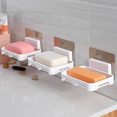 肥皂盒吸盘壁挂香皂盒沥水卫生间香皂架肥皂架免打孔浴室肥皂盒架