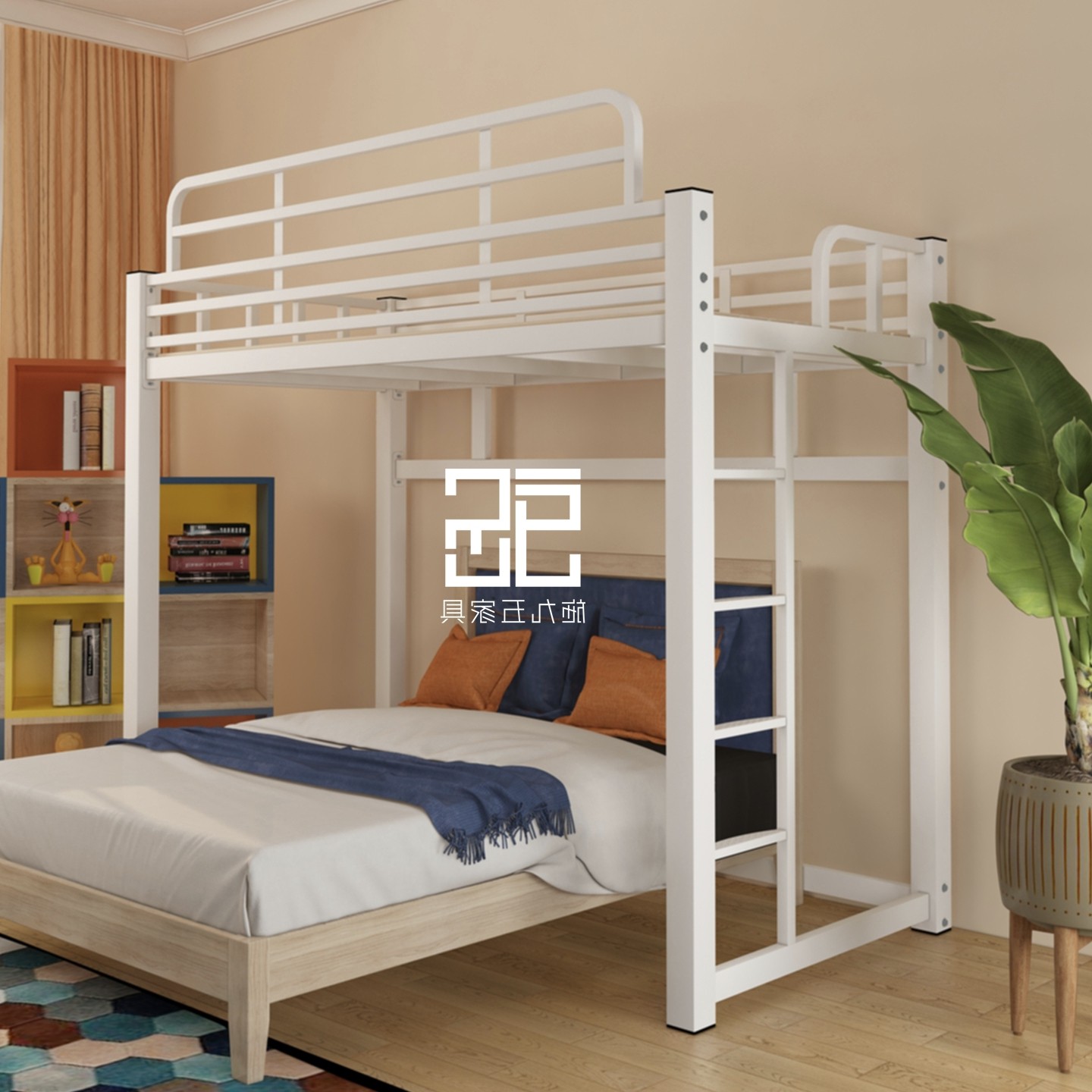 私人订制铁艺公寓床上床下桌高架床成人单上层省空间床架子可拆卸,住宅家具,铁艺/钢木床,淘宝优惠券,粉丝福利购,淘宝优惠卷